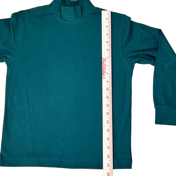 Lands End kids Evergreen mock turtleneck school uniform shirt size 6x-7 NWT - Picture 3 of 7